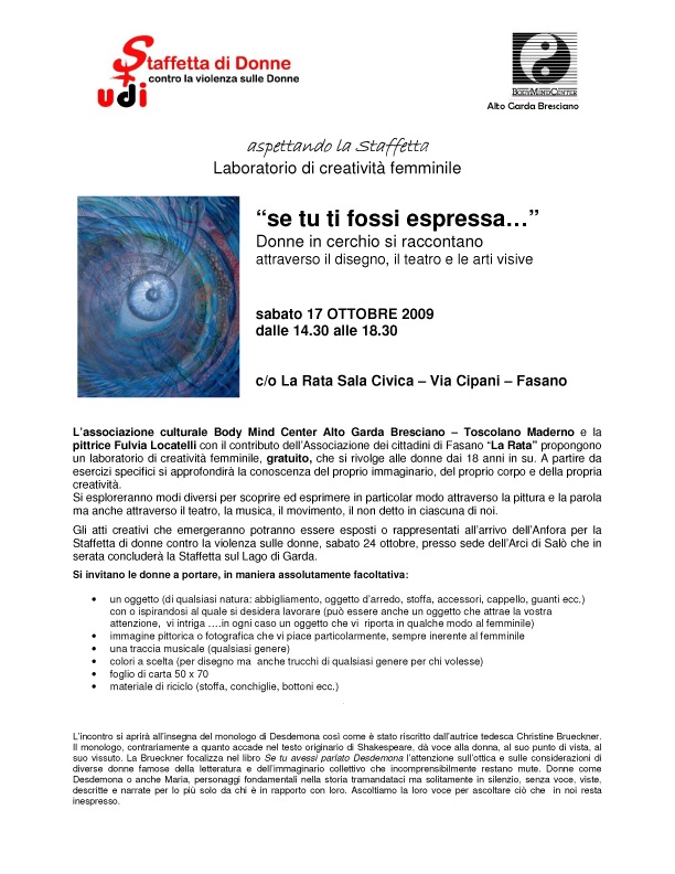 17 ottobre 2009 aspettando la Staffetta - se tu ti fossi espressa - copia